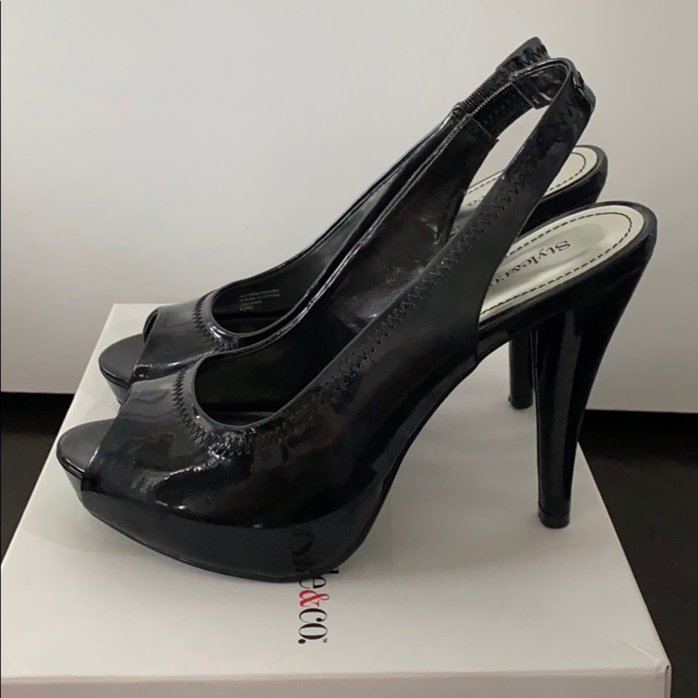 Style and co. Black patent leather heels